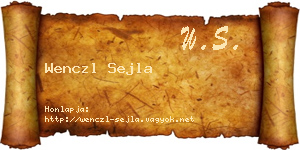 Wenczl Sejla névjegykártya